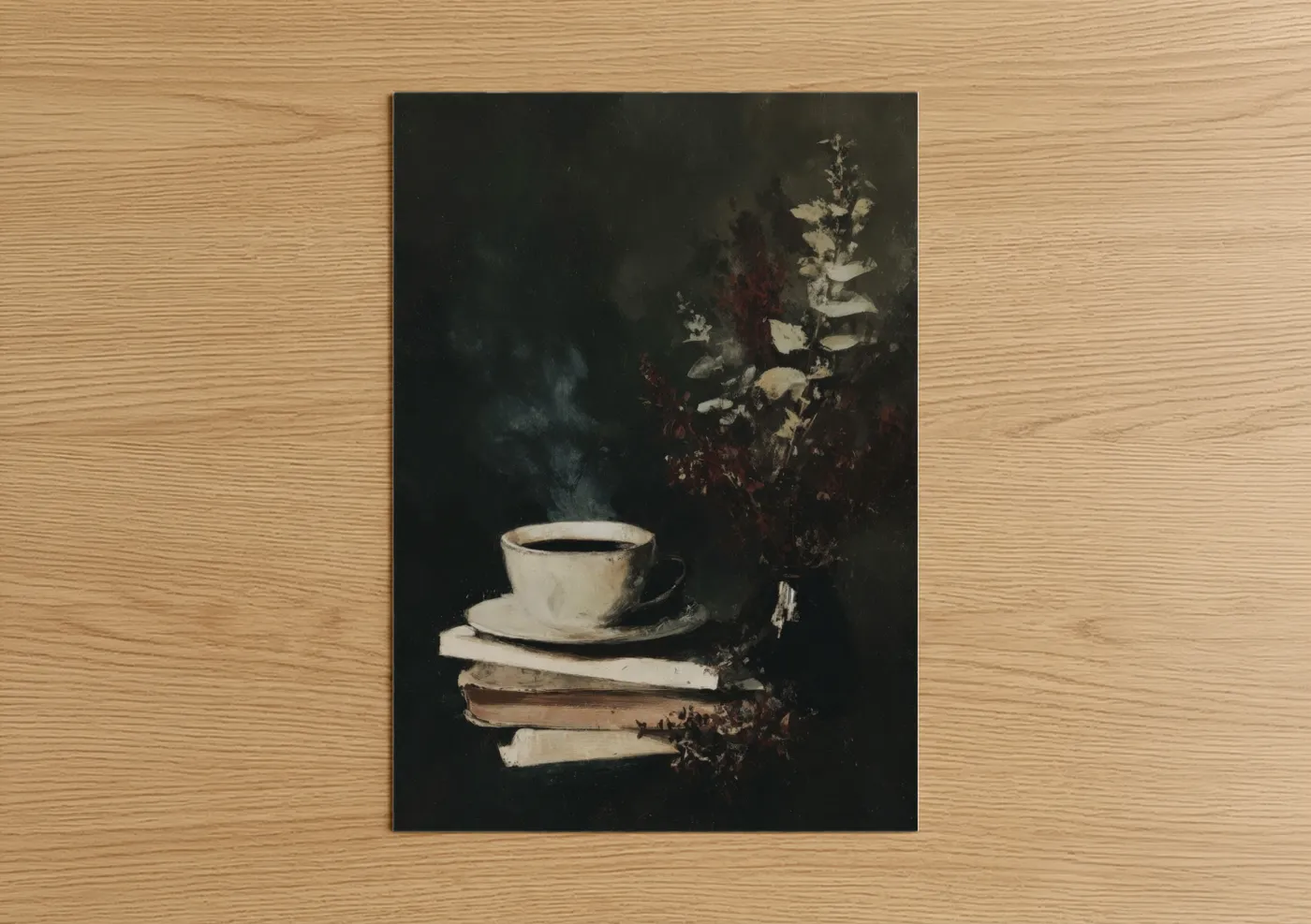 Dark Moody Coffee Cup Still Life Wall Art
