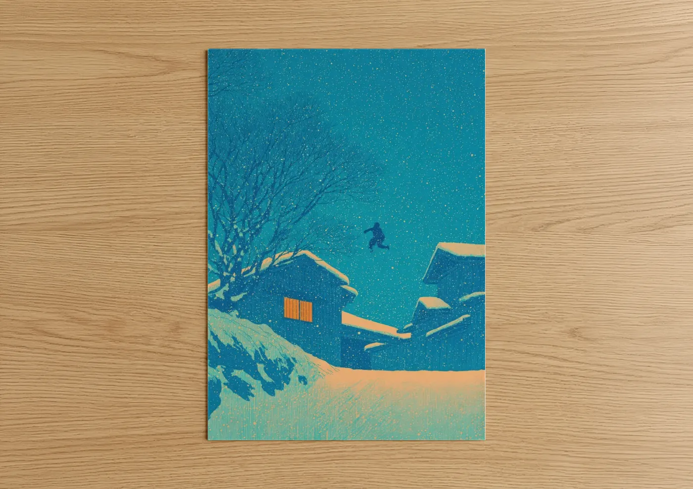 Urban Parkour Athlete Illustration Wall Art