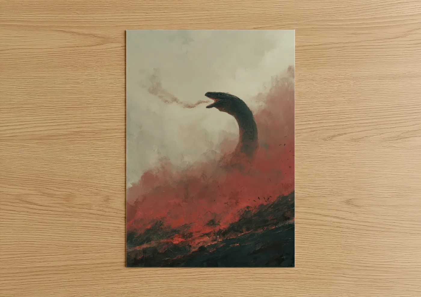 Infernal Basilisk Mythical Creature Wall Art