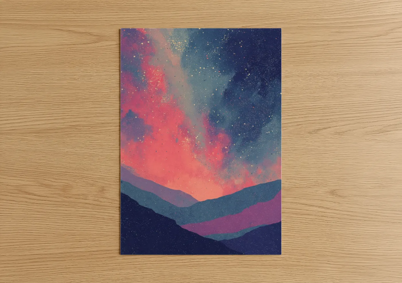 Cosmic Aurora Galaxy Nebula Wall Art