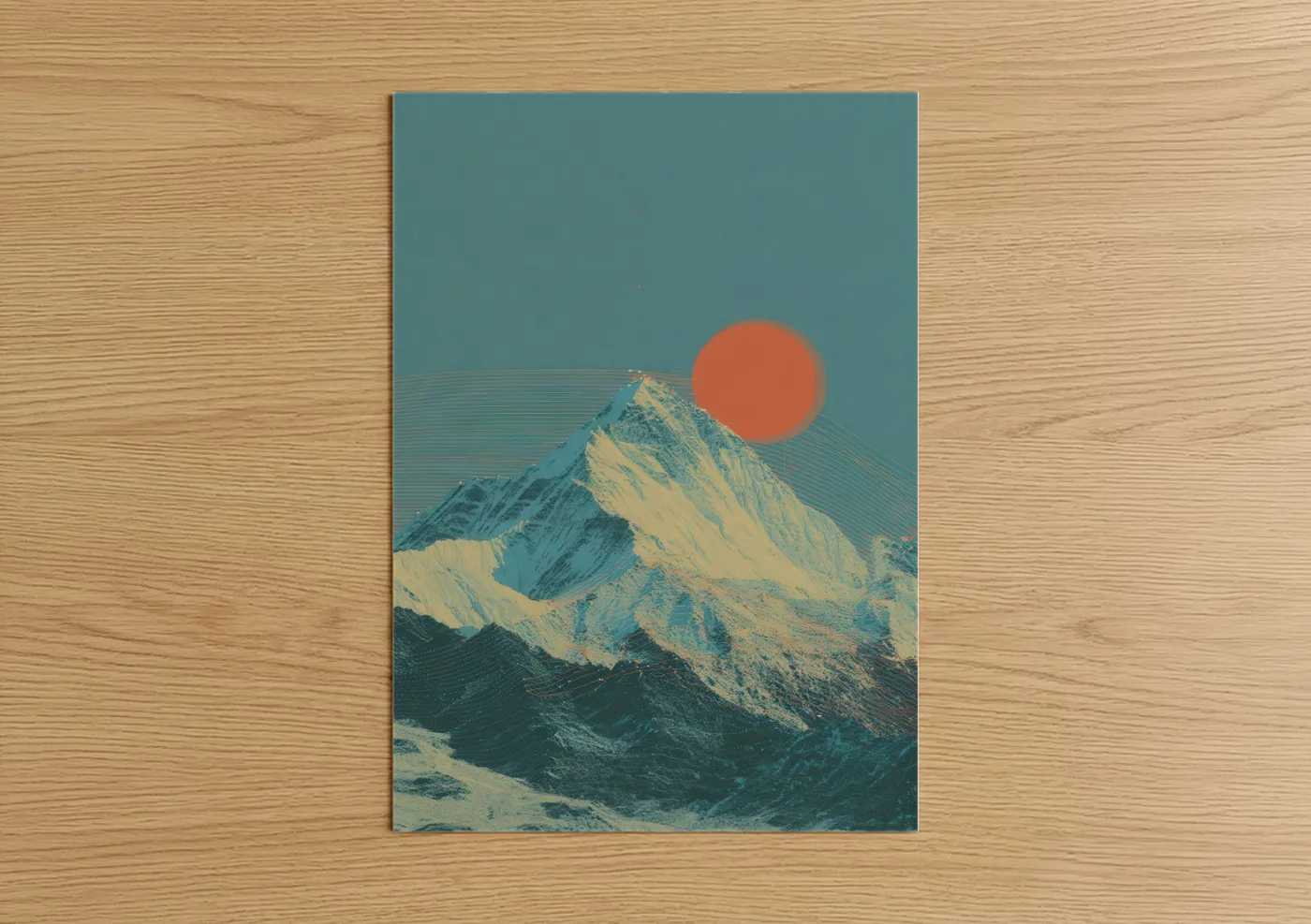 Mount Everest Sunset Minimalist Wall Art