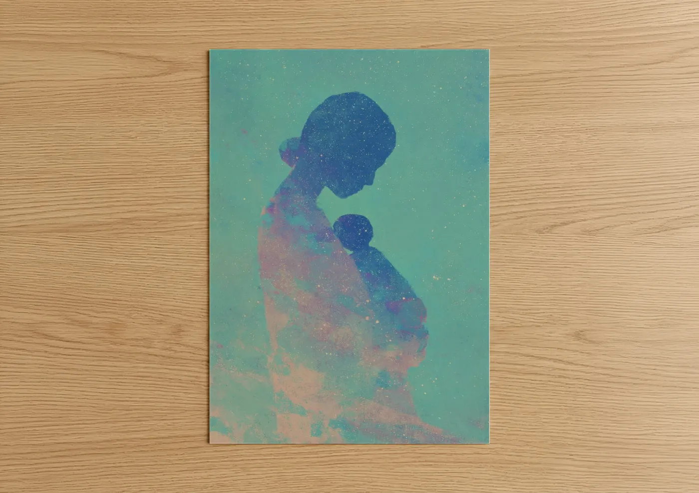 Celestial Mother Double Exposure Wall Art