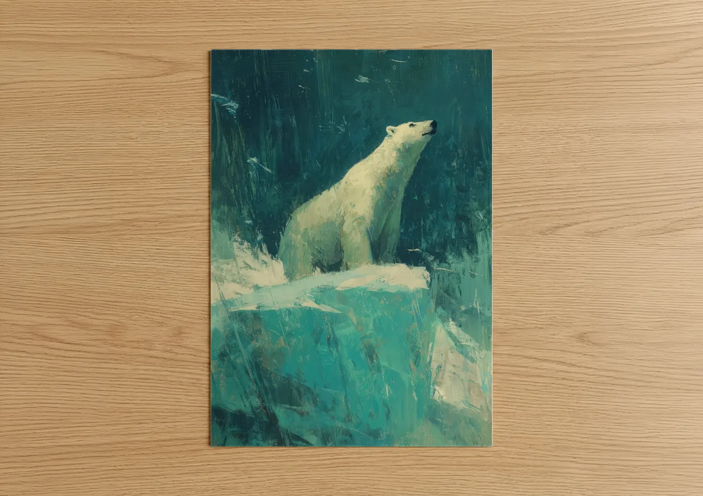Polar Bear Winter Arctic Expressionist Wall Art