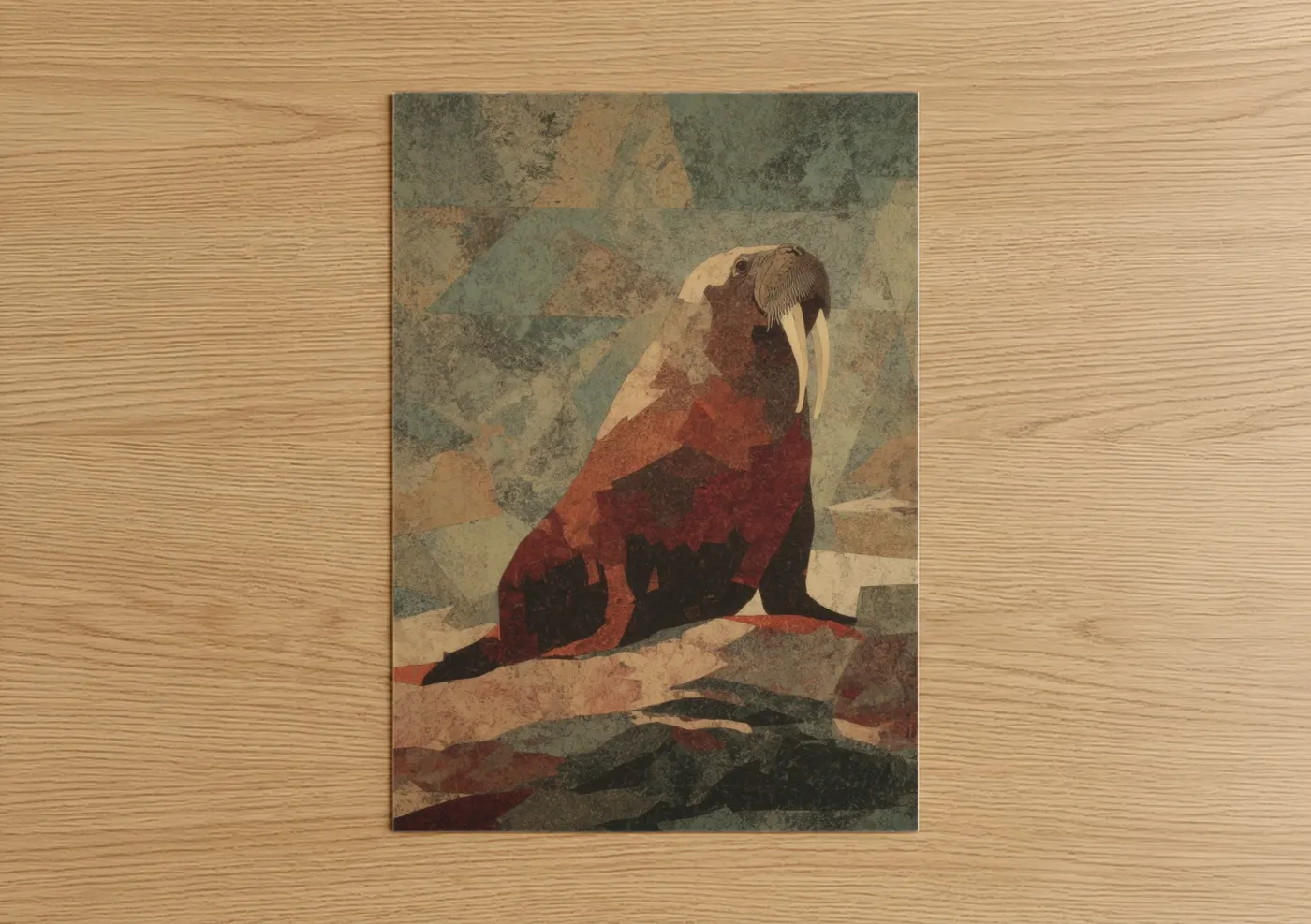 Arctic Walrus Modern Art Illustration Wall Art