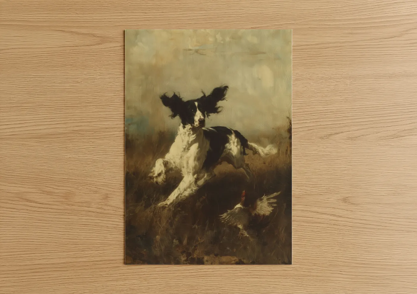 Hunting Spaniel with Bird Classic Wall Art