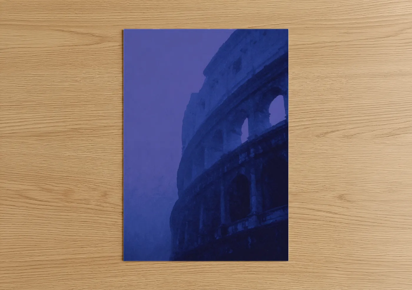 Blue Colosseum Twilight Photography Wall Art