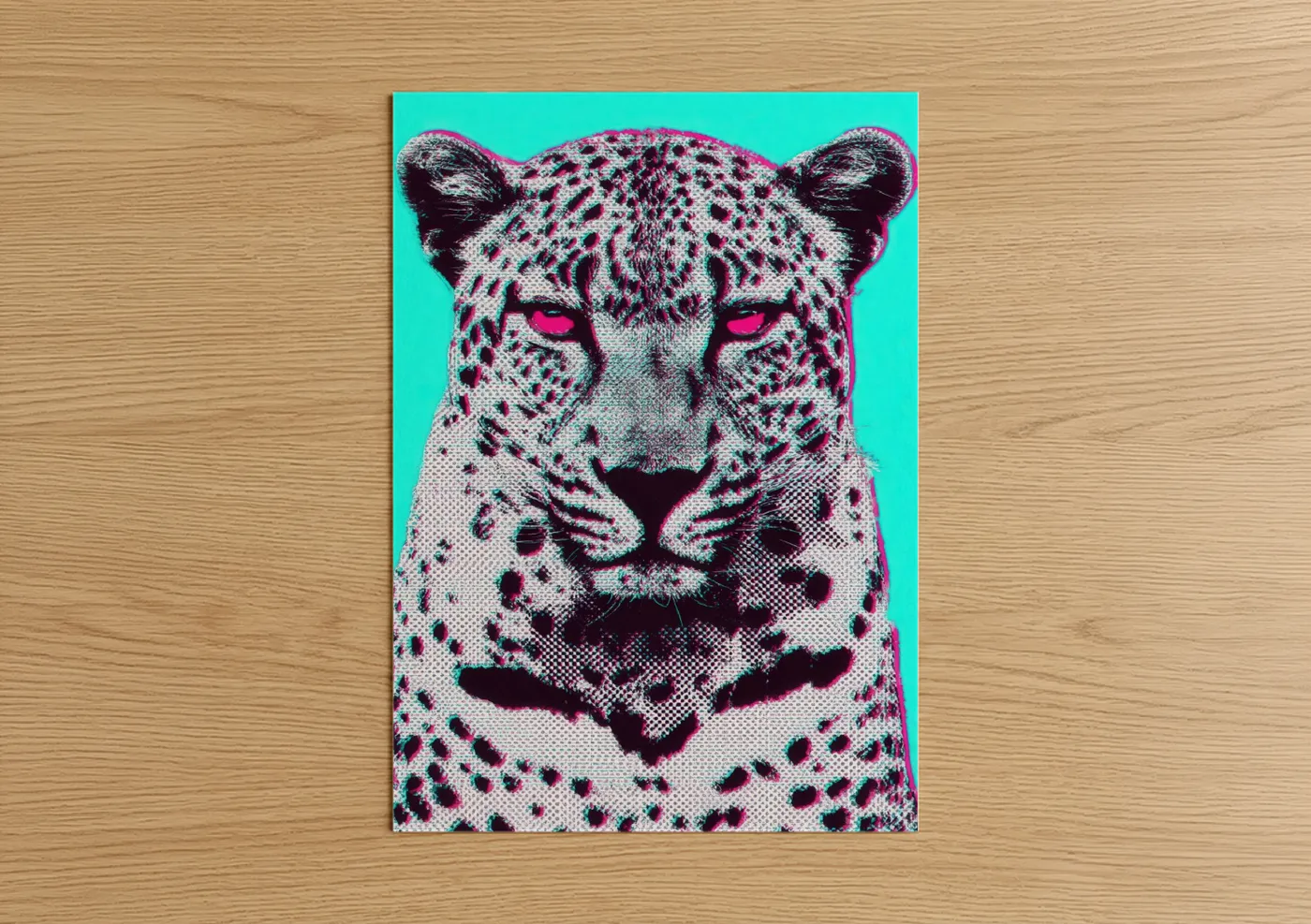 Neon Leopard Pop Art Wildlife Wall Art