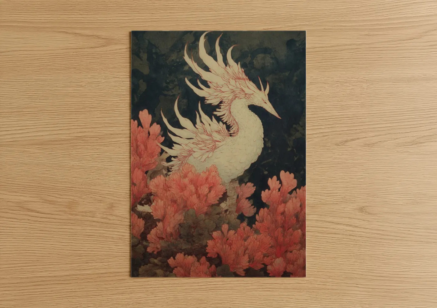 Crimson Nudibranch Sea Creature Wall Art