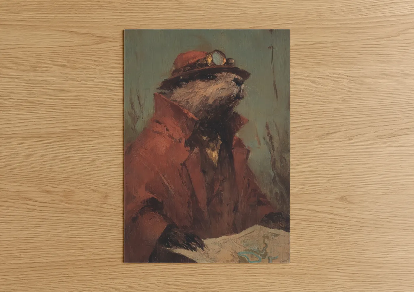 Steampunk Beaver Industrial Adventure Wall Art
