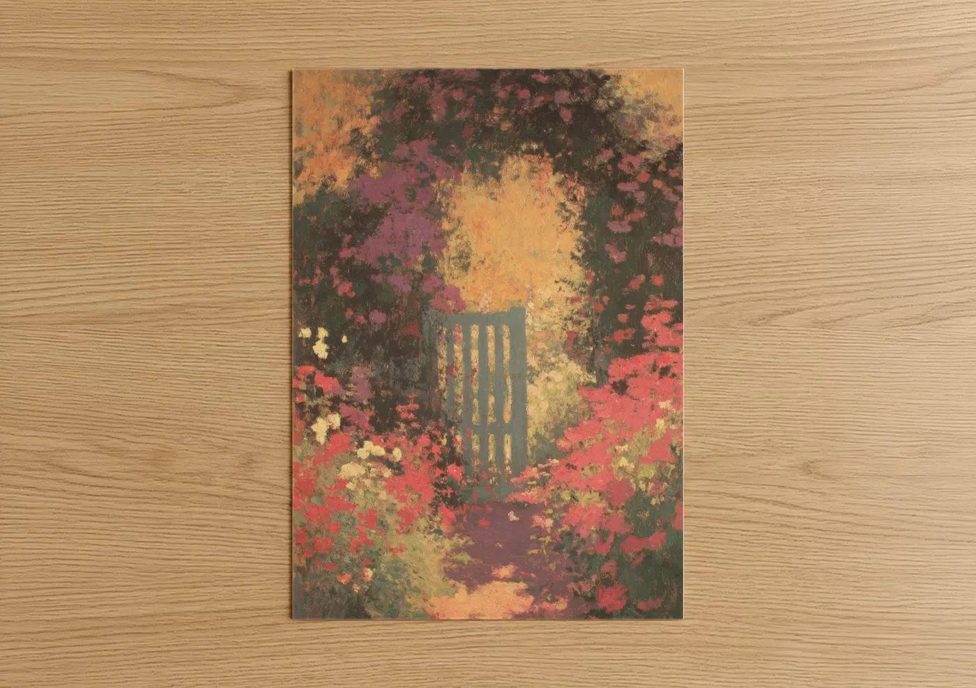 Romantic Floral Garden Door Archway Wall Art