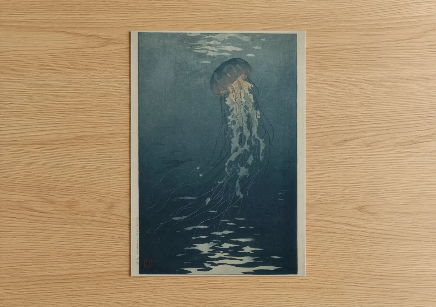 Ethereal Jellyfish Sea Life Watercolor Wall Art