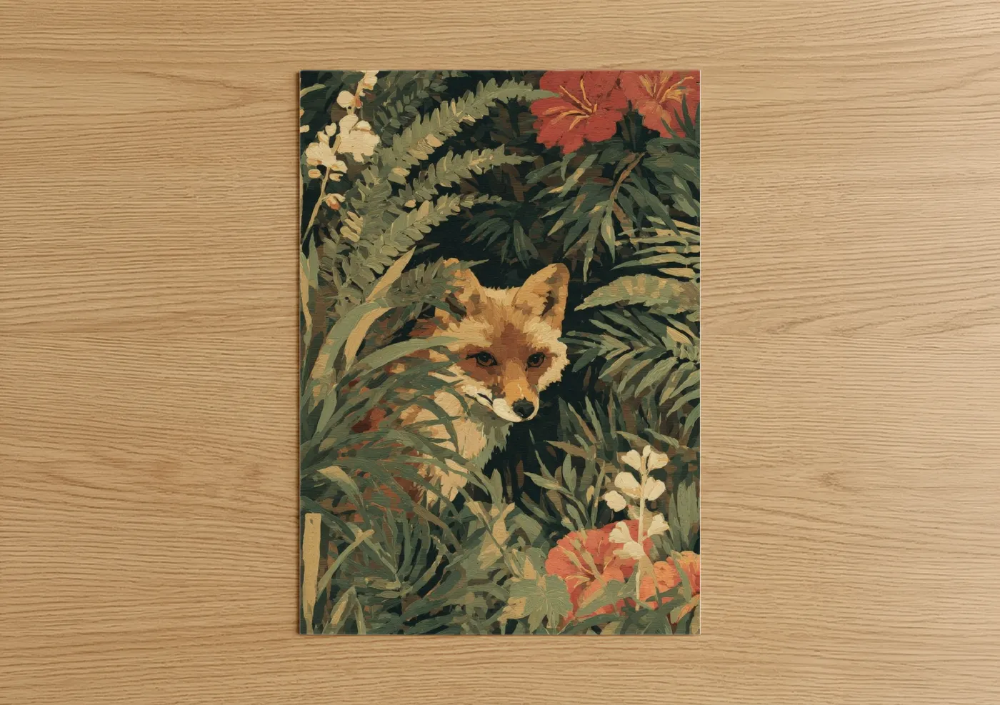 Golden Fox Garden Botanical Wall Art
