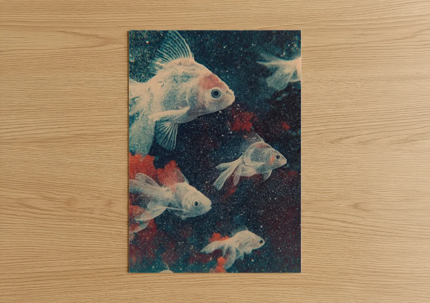 Cosmic Goldfish Dreamy Aquatic Wall Art