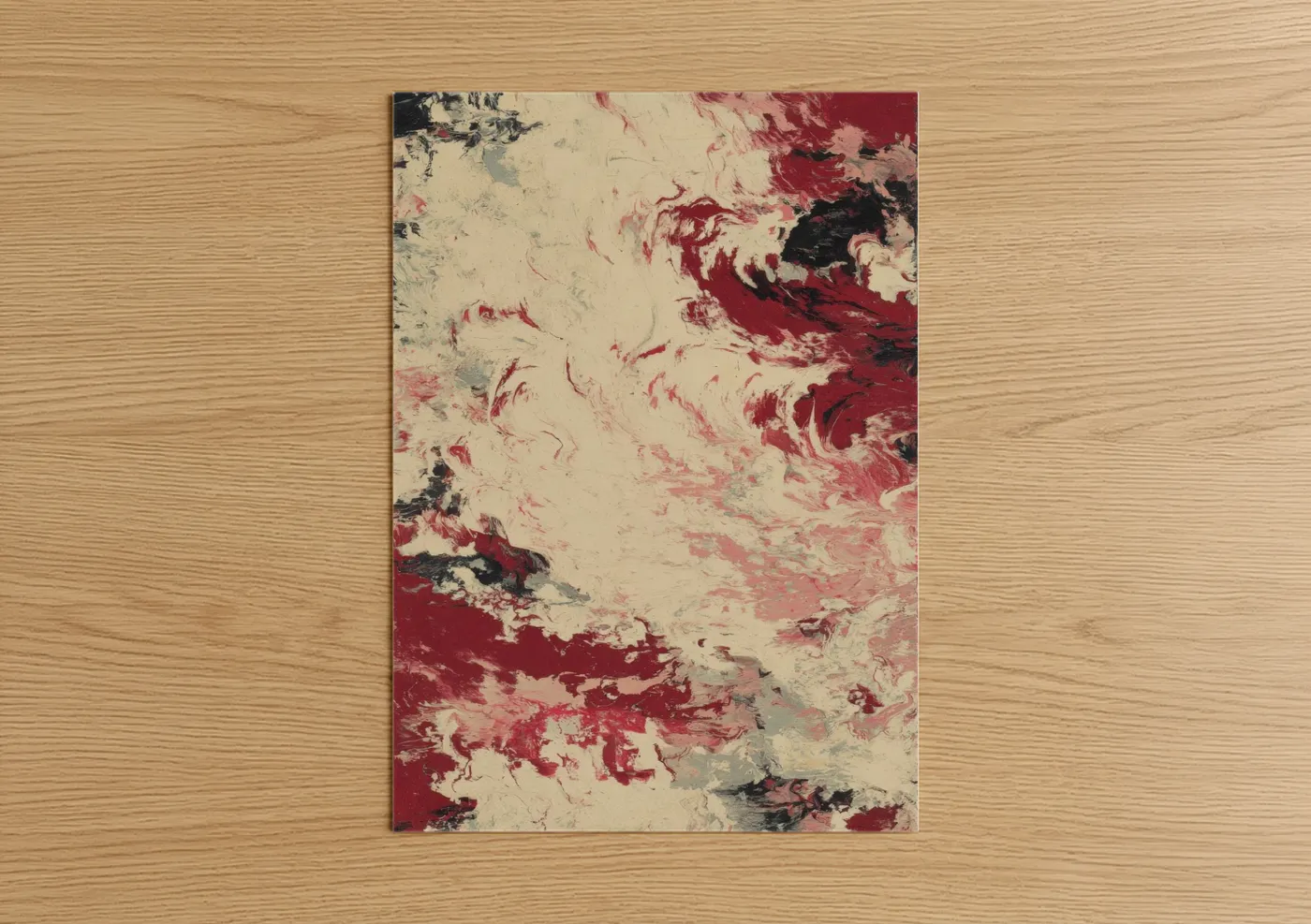 Crimson Meat Abstract Modern Wall Art