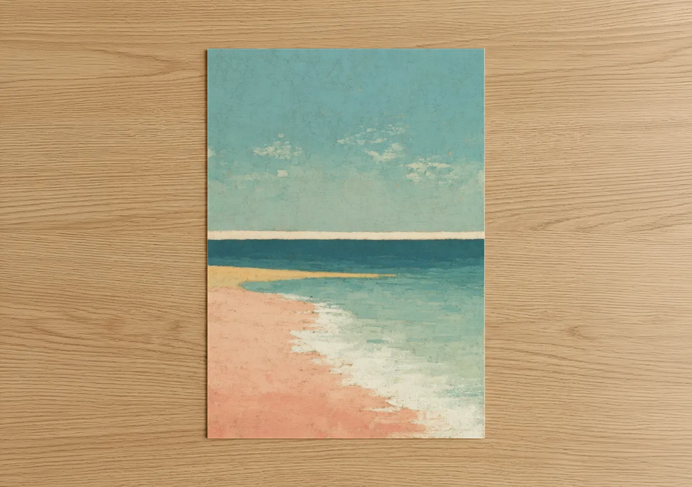 Vintage Beach Summer Seascape Wall Art