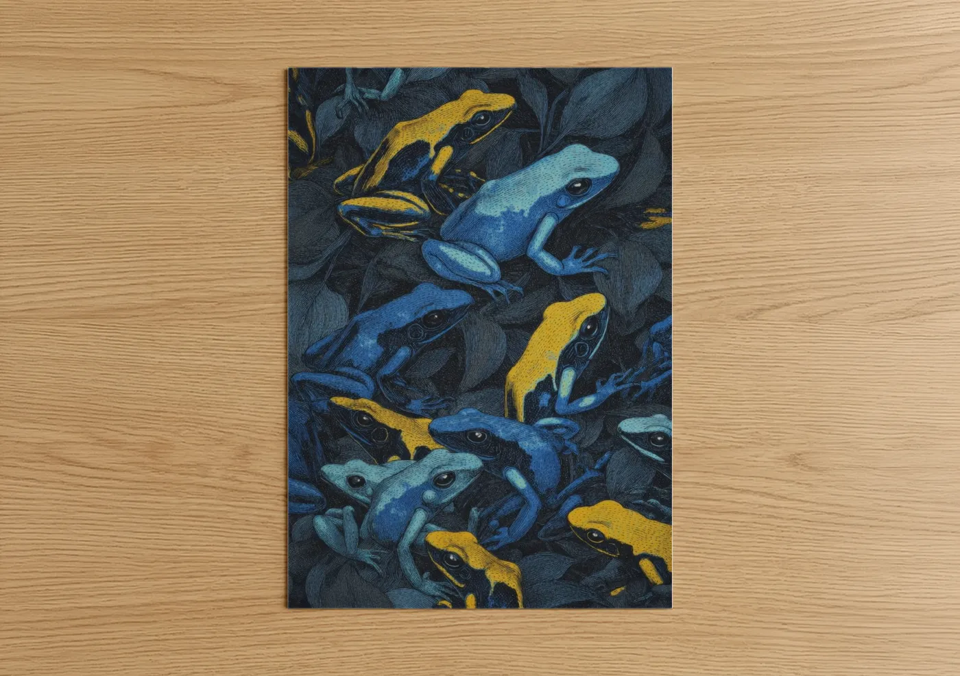 Colorful Poison Dart Frogs Wildlife Wall Art