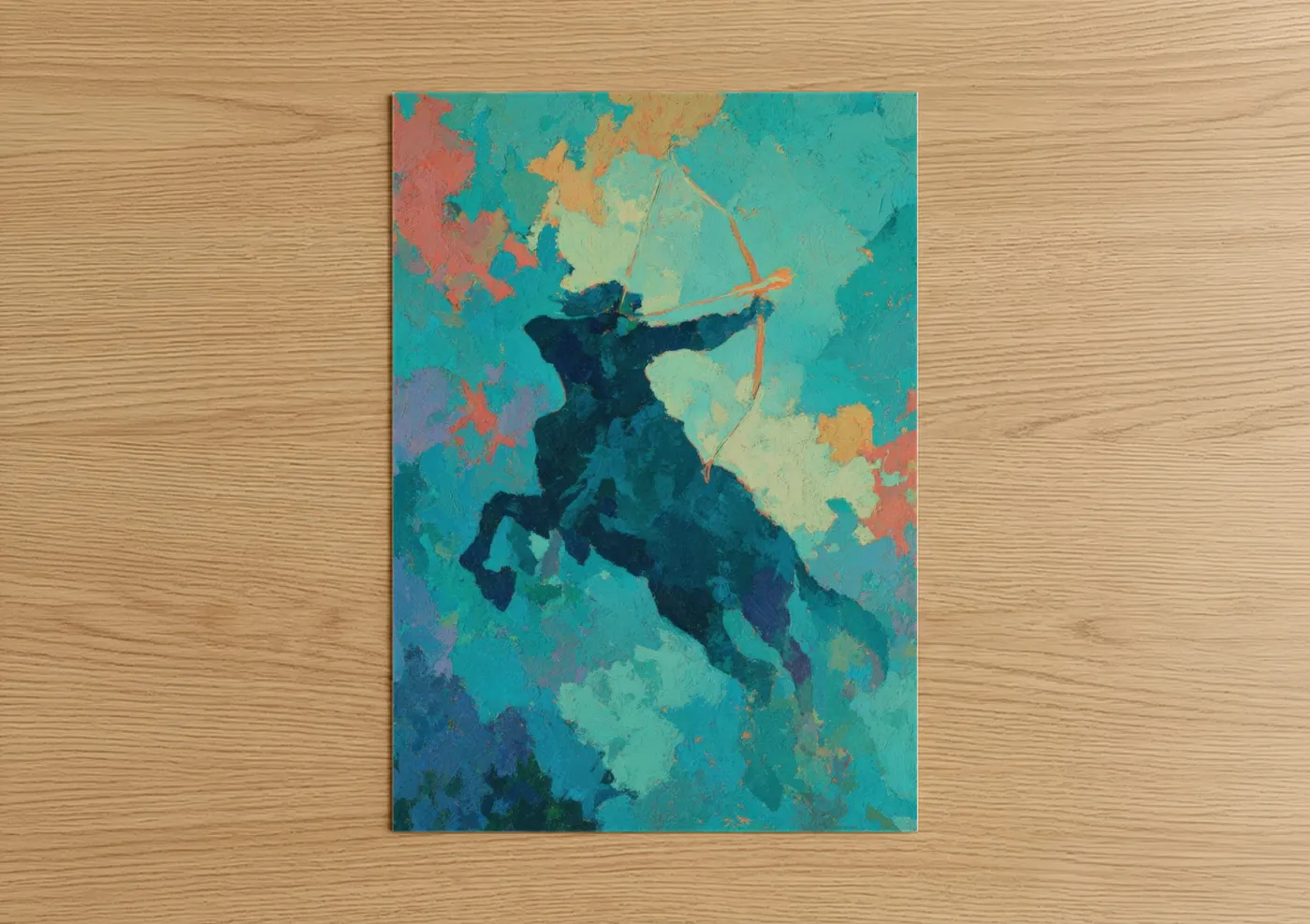 Sagittarius Zodiac Abstract Wall Art