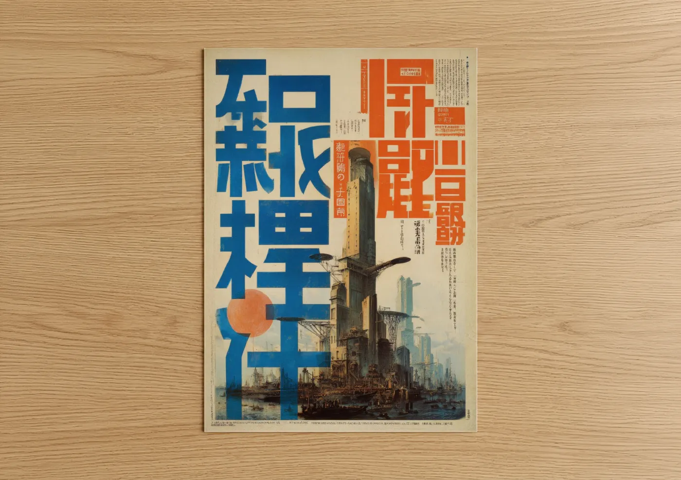 Industrial Tokyo Futurism Vintage Japanese Wall Art