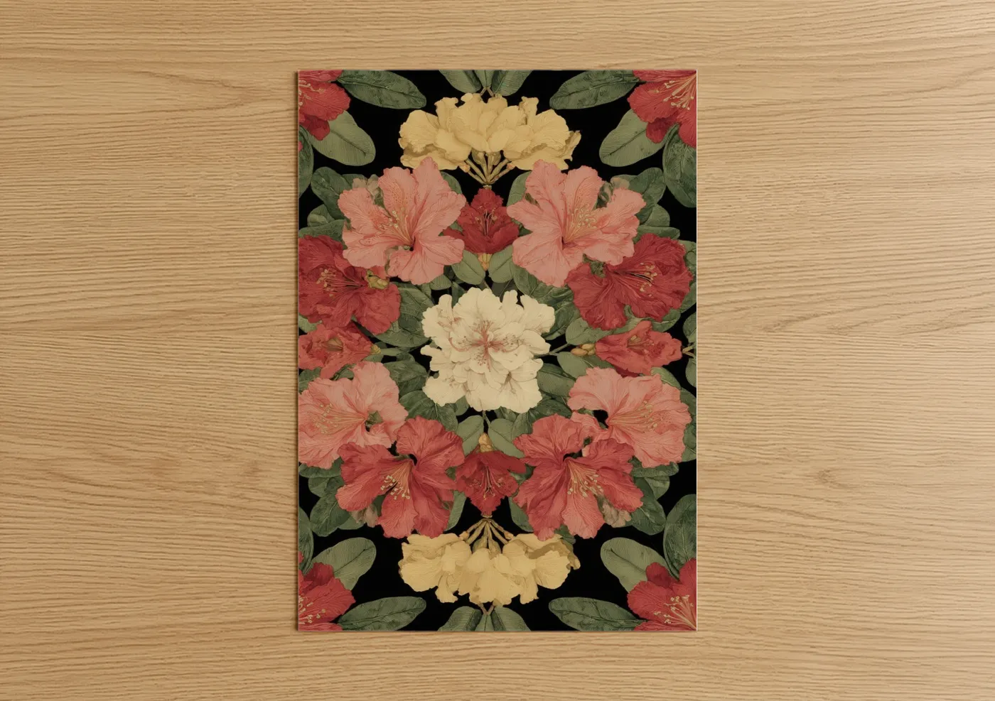 Symmetrical Orchid Mandala Floral Wall Art