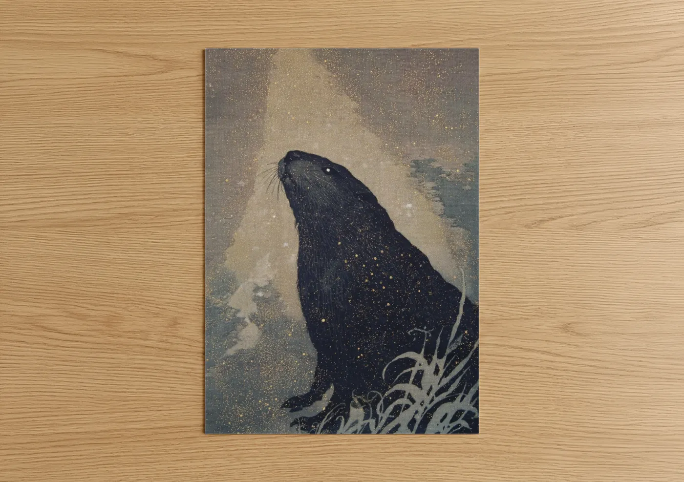 Mystical Beaver Watercolor Wall Art