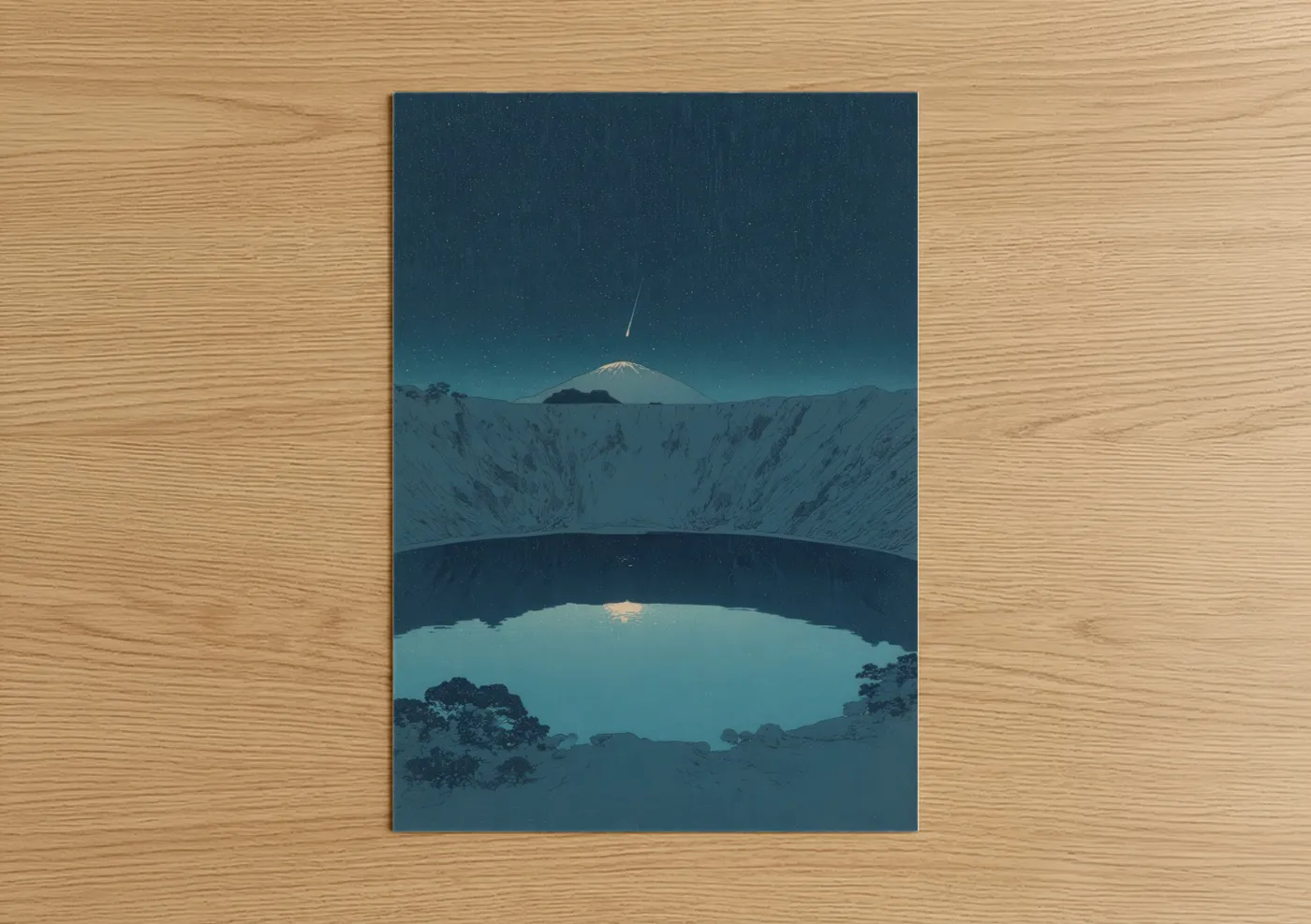 Meteor Comet Crater Night Sky Wall Art