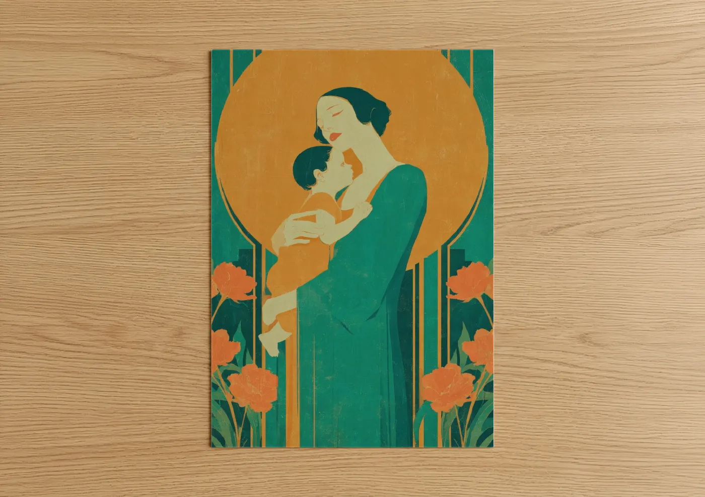 Mother and Child Tender Embrace Wall Art