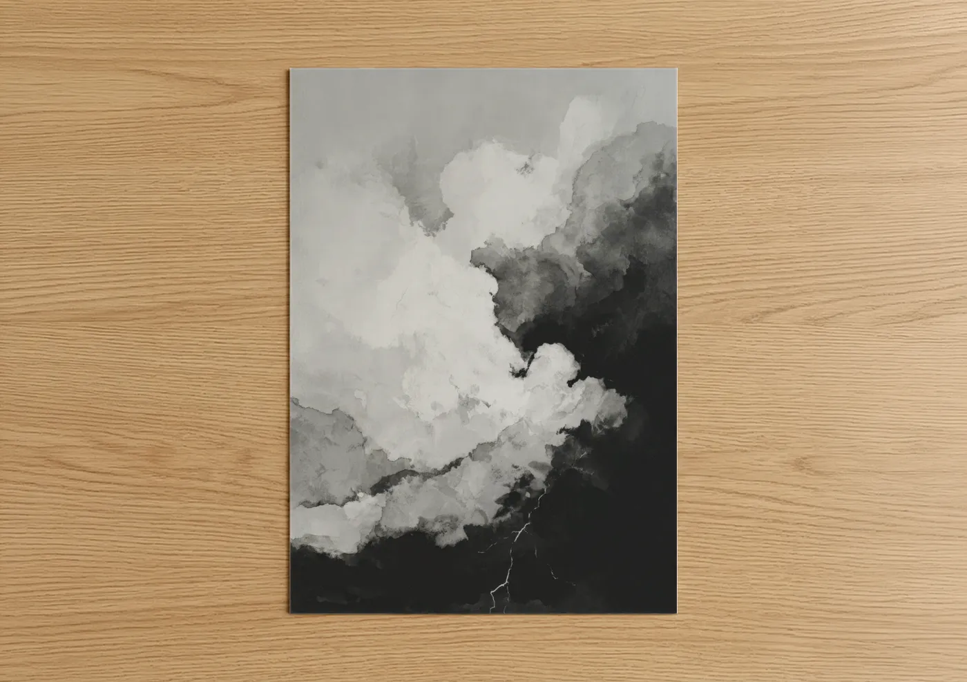 Dramatic Storm Cloud Monochrome Wall Art