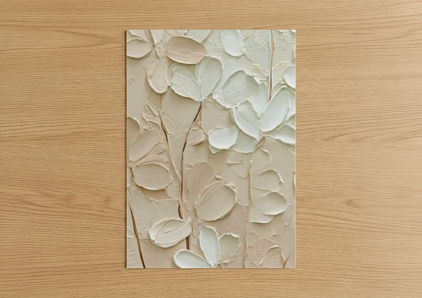 Abstract Textured Petals Minimalist Wall Art