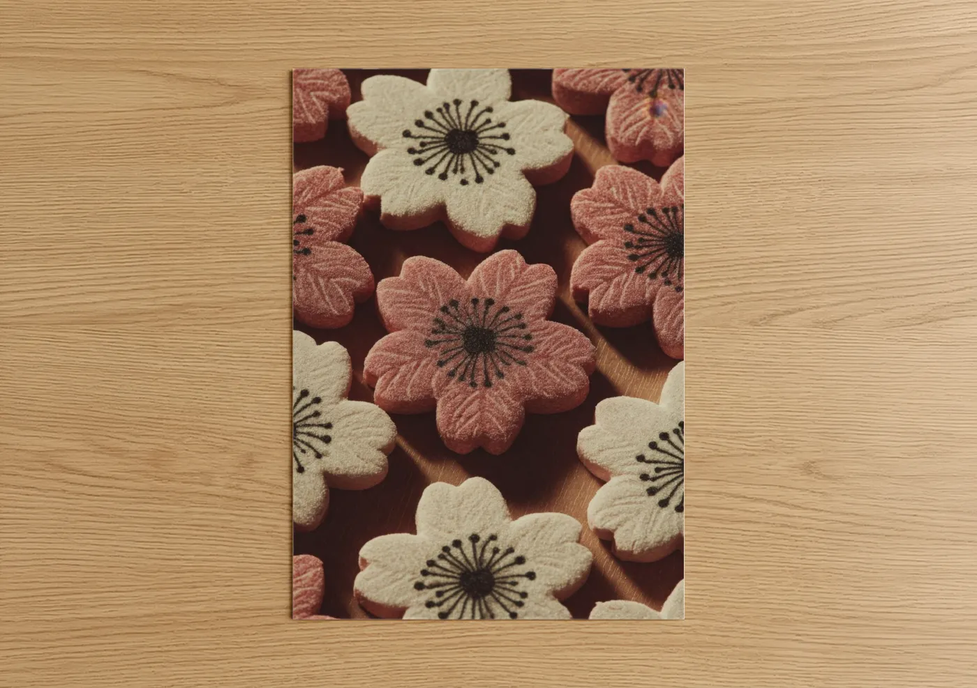 Embroidered Flower Cookies Sweet Treats Wall Art