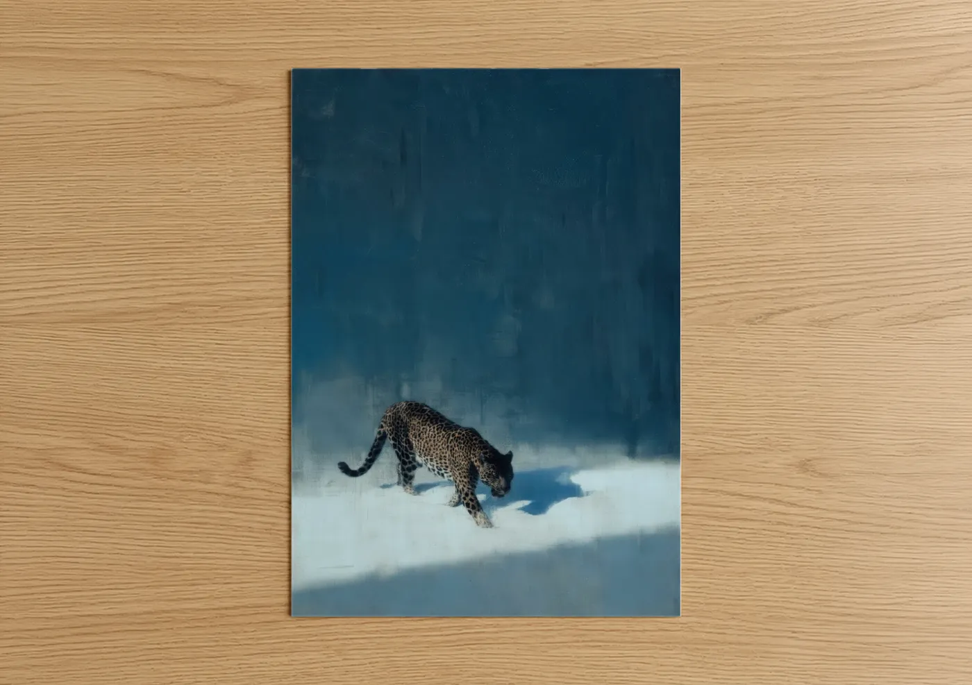 Spotted Jaguar Snow Wildlife Wall Art
