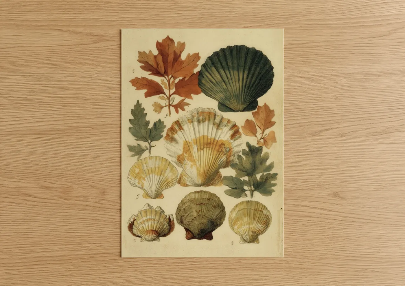 Vintage Shell Collection Botanical Wall Art