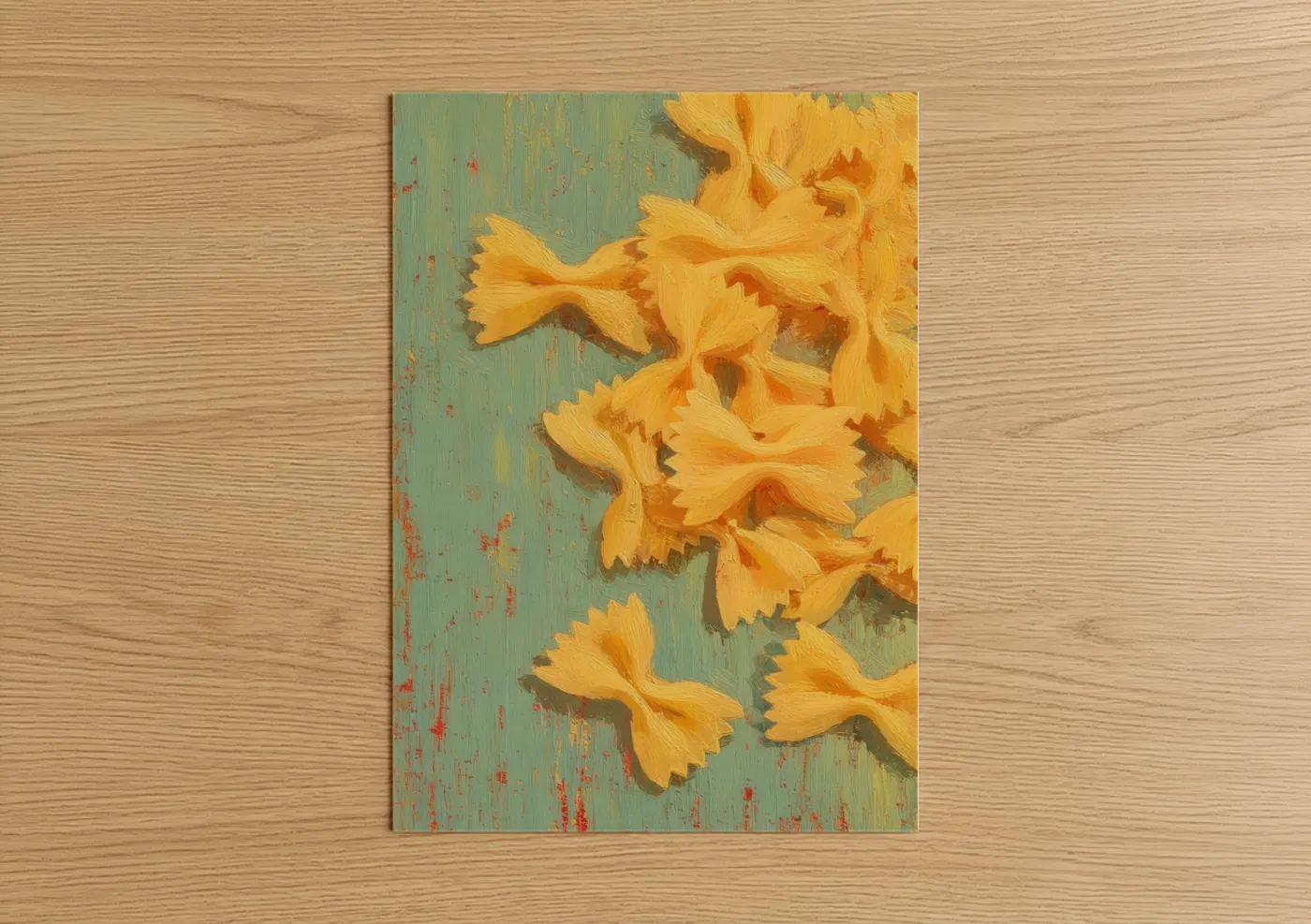 Golden Pasta Still Life Impressionist Wall Art