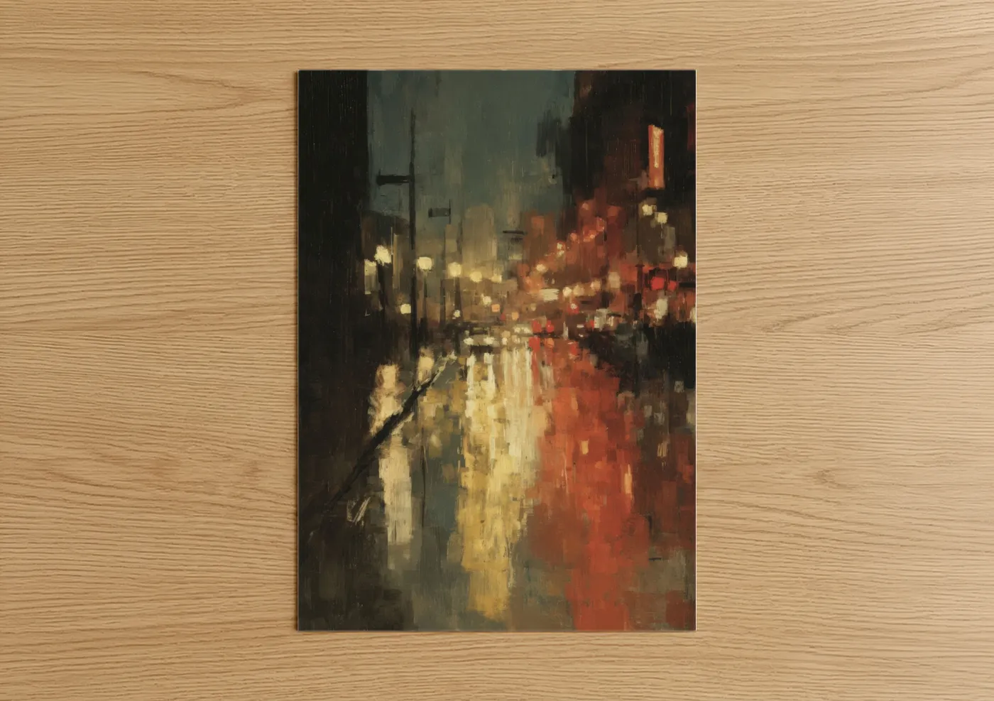 Stormy Urban Night Cityscape Wall Art