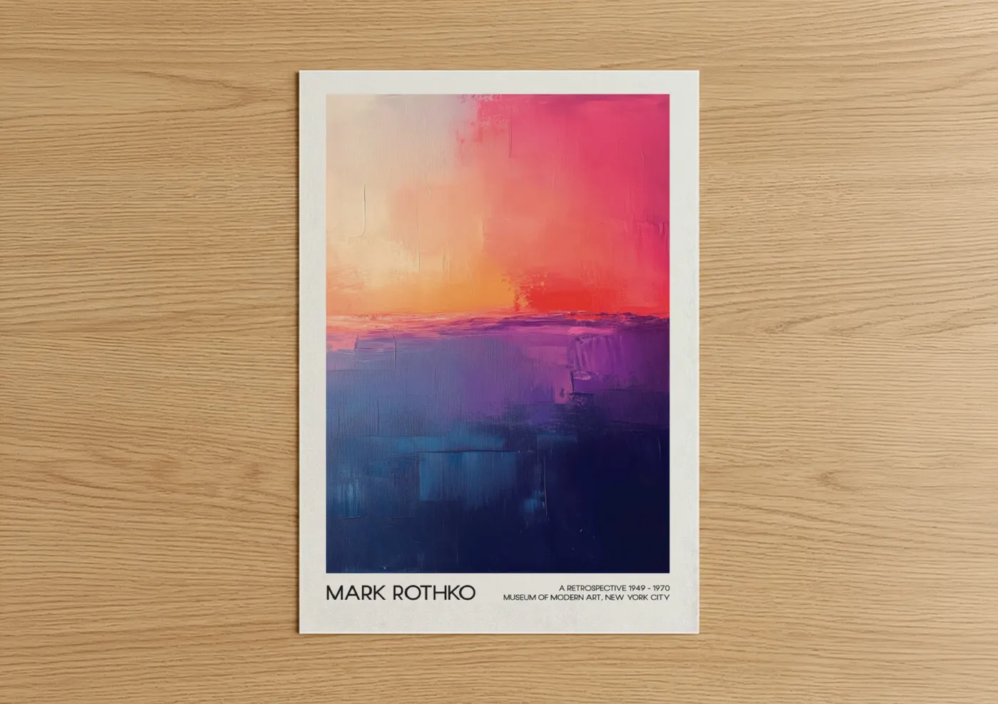 Abstract Gradient Sunset Landscape Wall Art