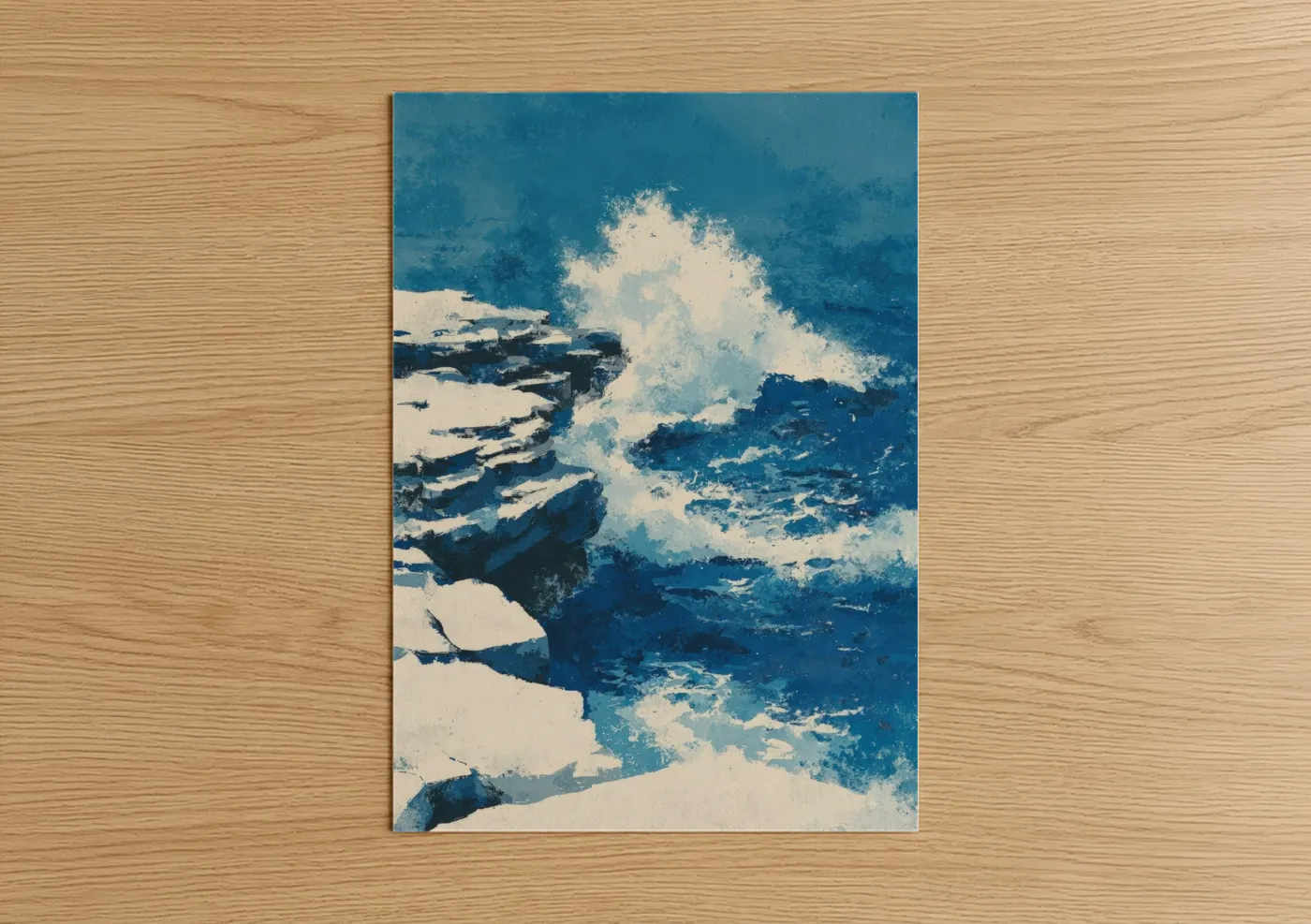 Coastal Wave Crash Ocean Seascape Wall Art