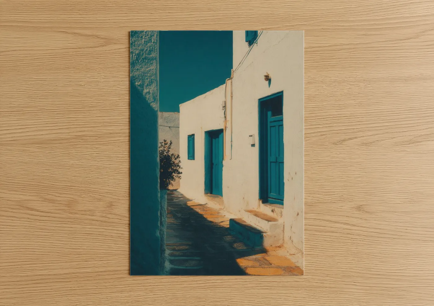 Mediterranean Coastal Village Architecture Wall Art
