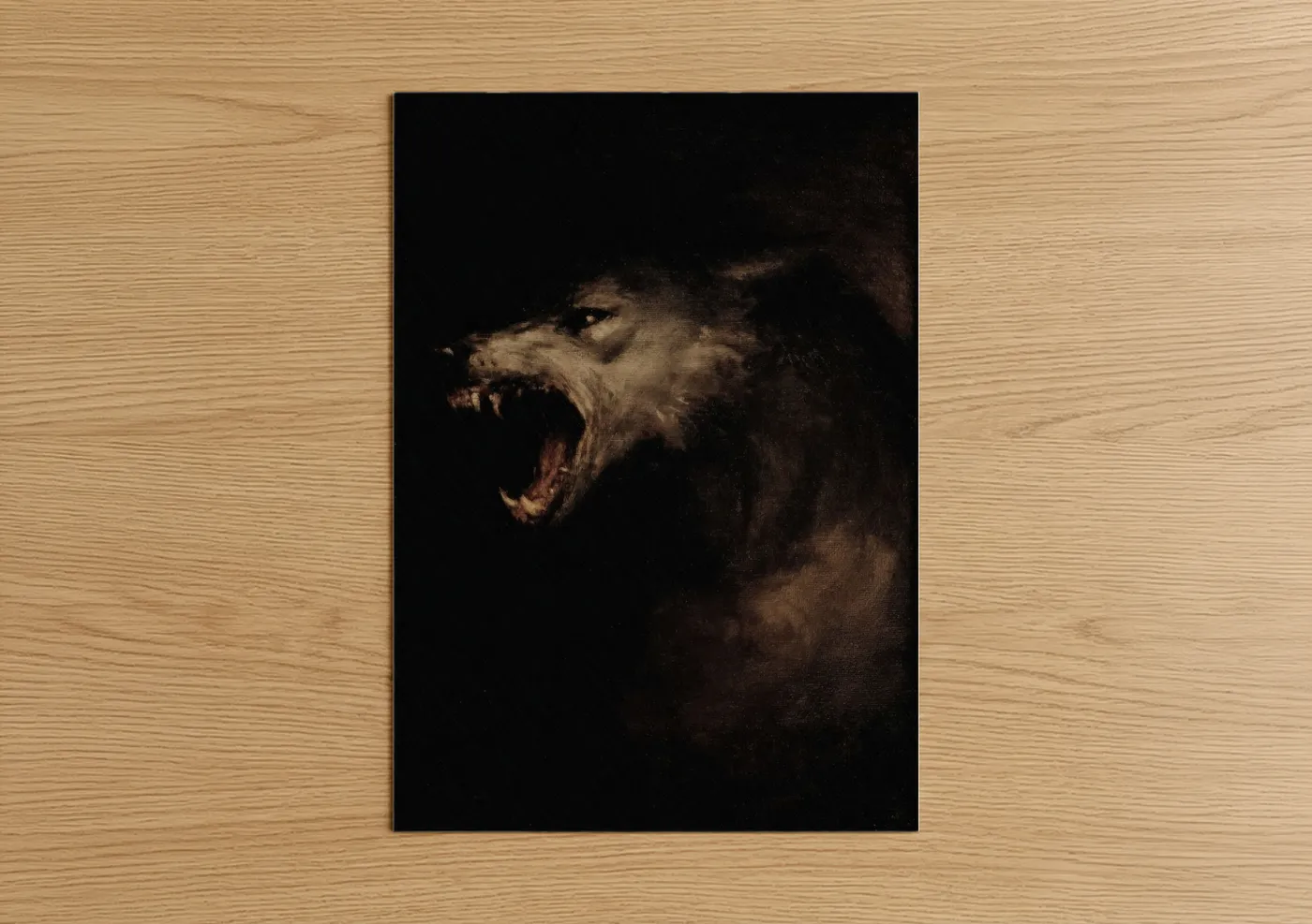 Snarling Werewolf Dark Fantasy Wall Art