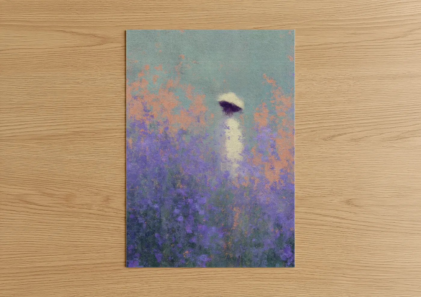 Lavender Fairy in Purple Flower Field Wall Art