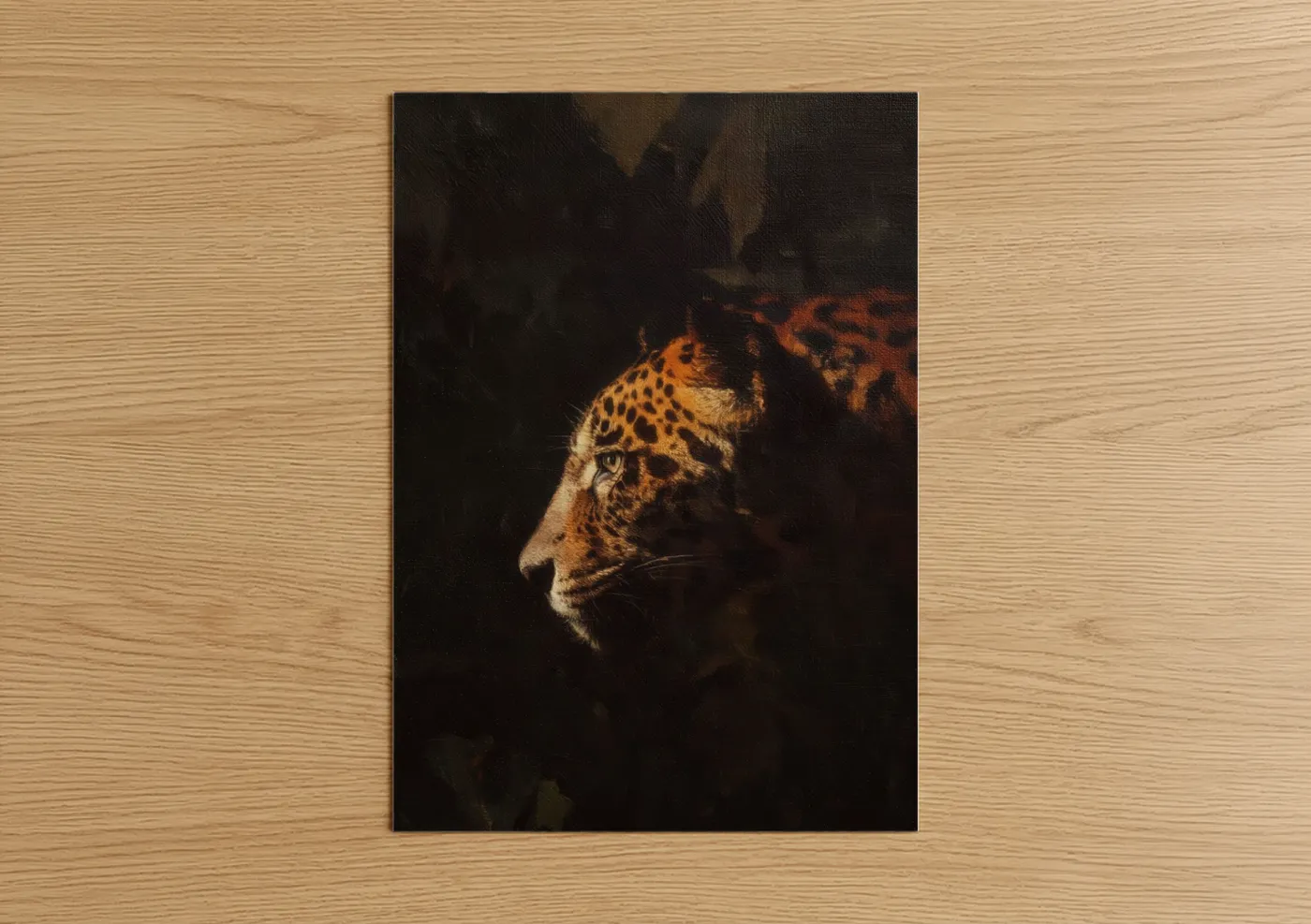 Shadowed Jaguar Wildlife Portrait Wall Art