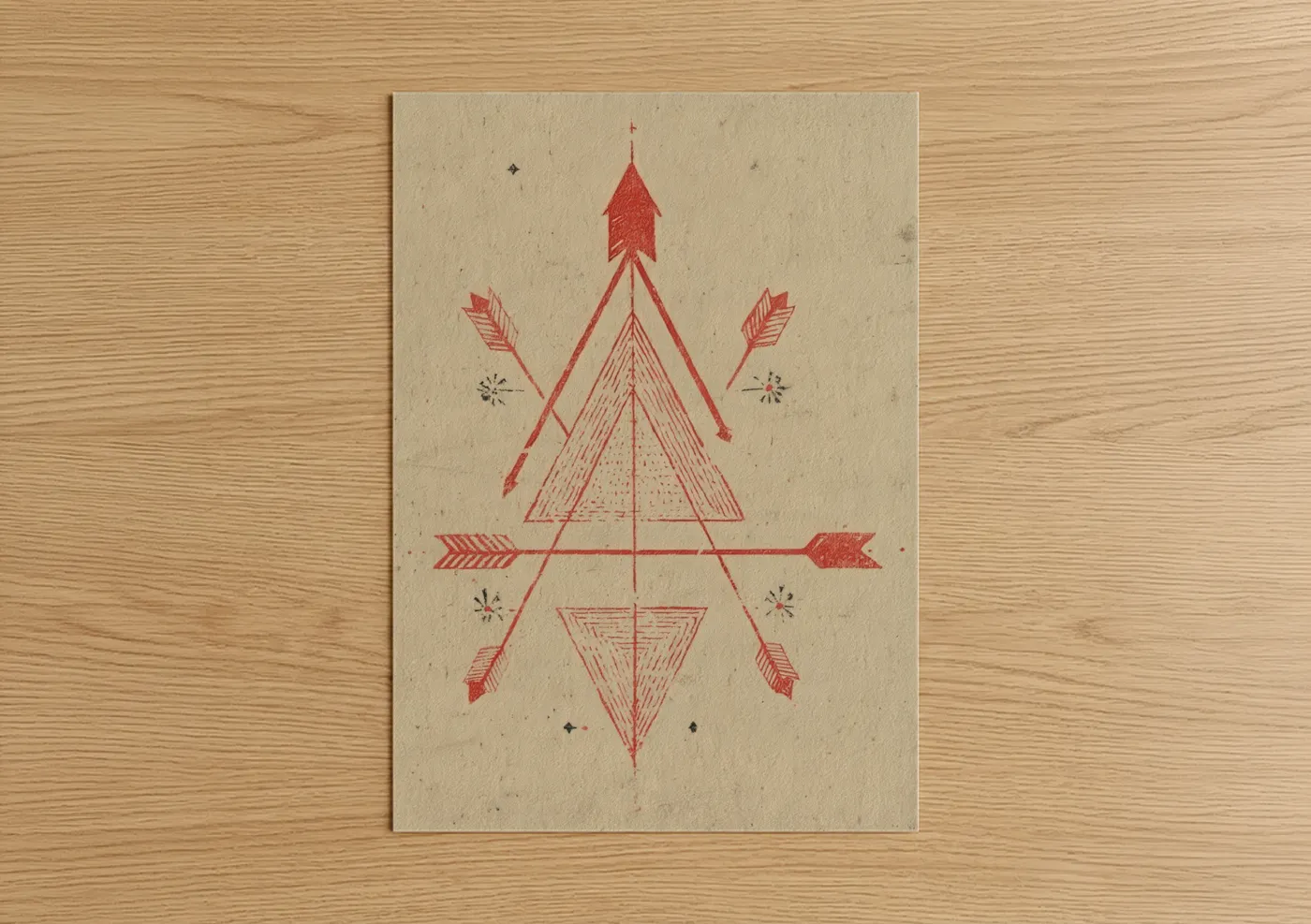 Sacred Archery Geometric Line Wall Art