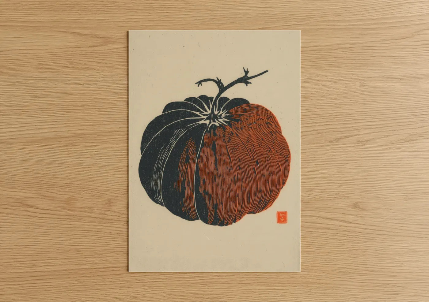 Heirloom Tomato Woodblock Print Wall Art