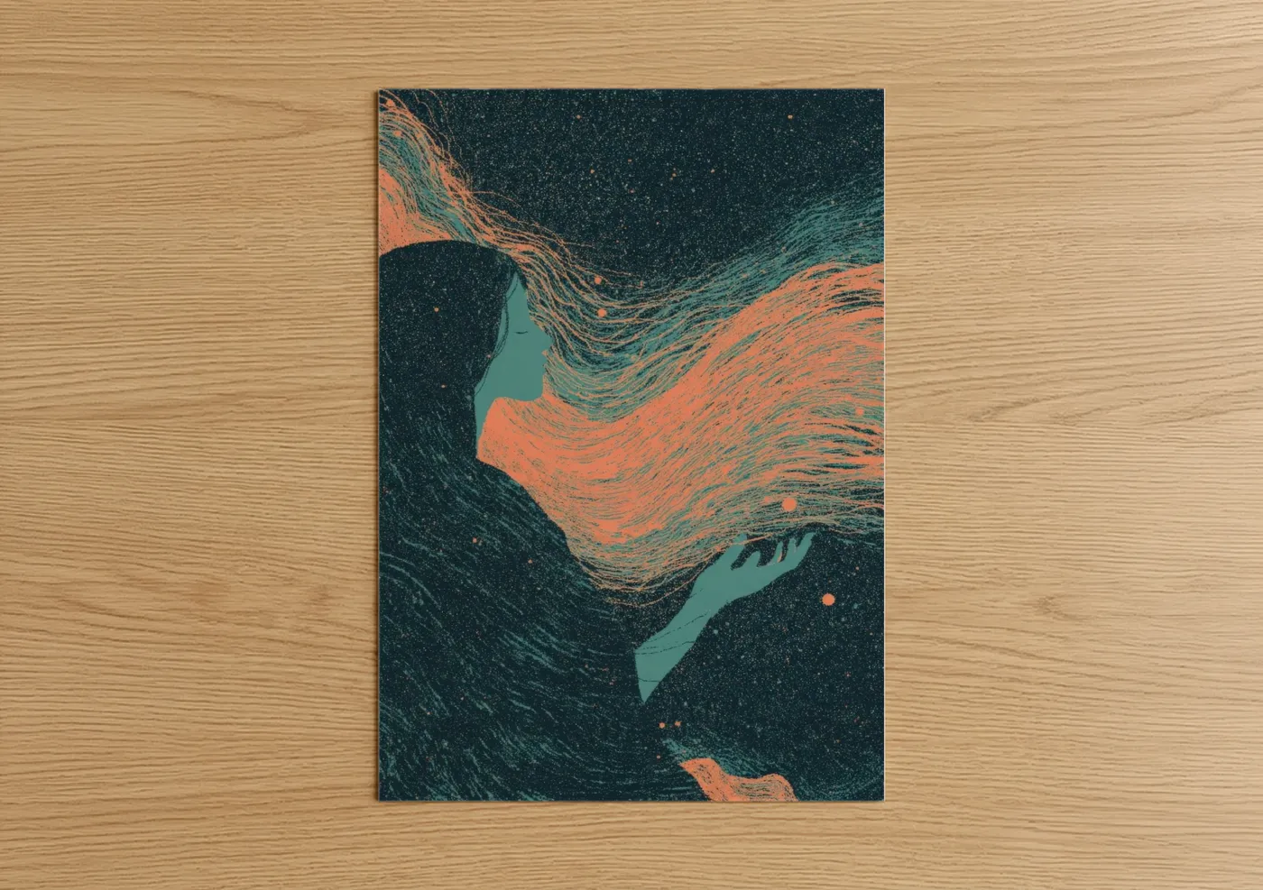 Ethereal Enchantress Magic Watercolor Wall Art