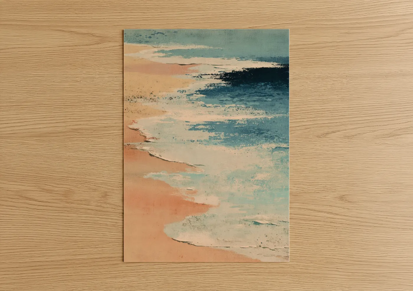 Sandy Shoreline Abstract Summer Wall Art