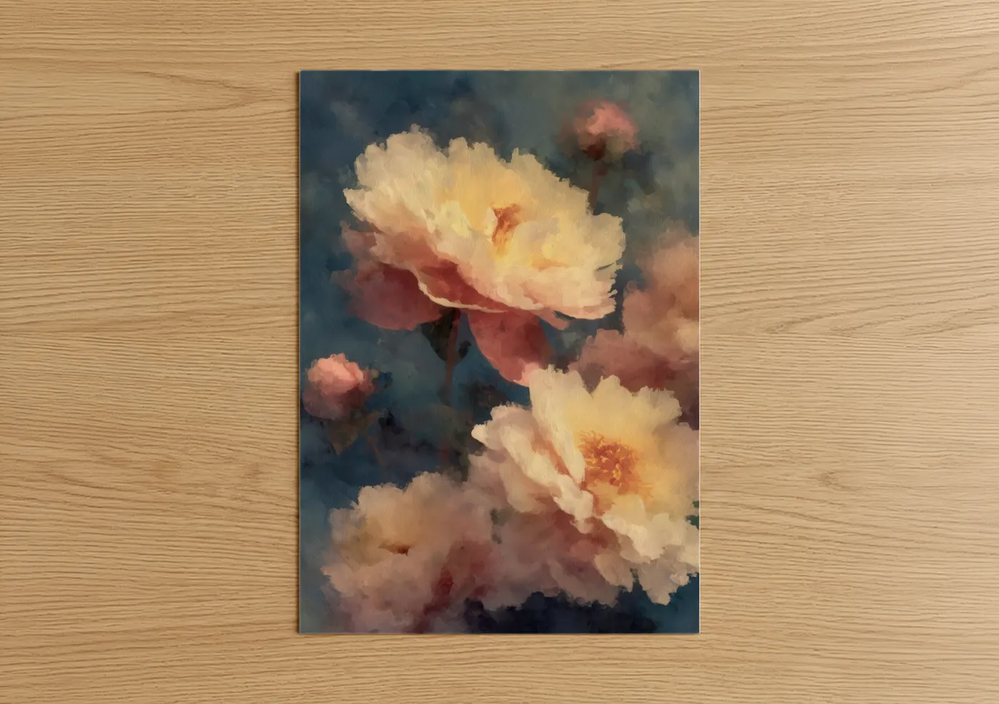Cream Peony Blossoms Soft Floral Wall Art