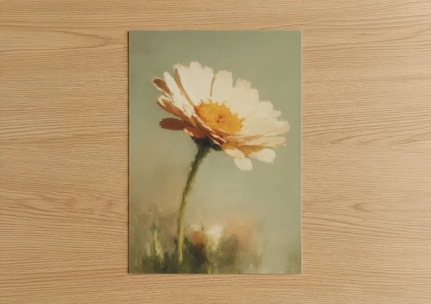 Golden Daisy Soft Impressionist Floral Wall Art