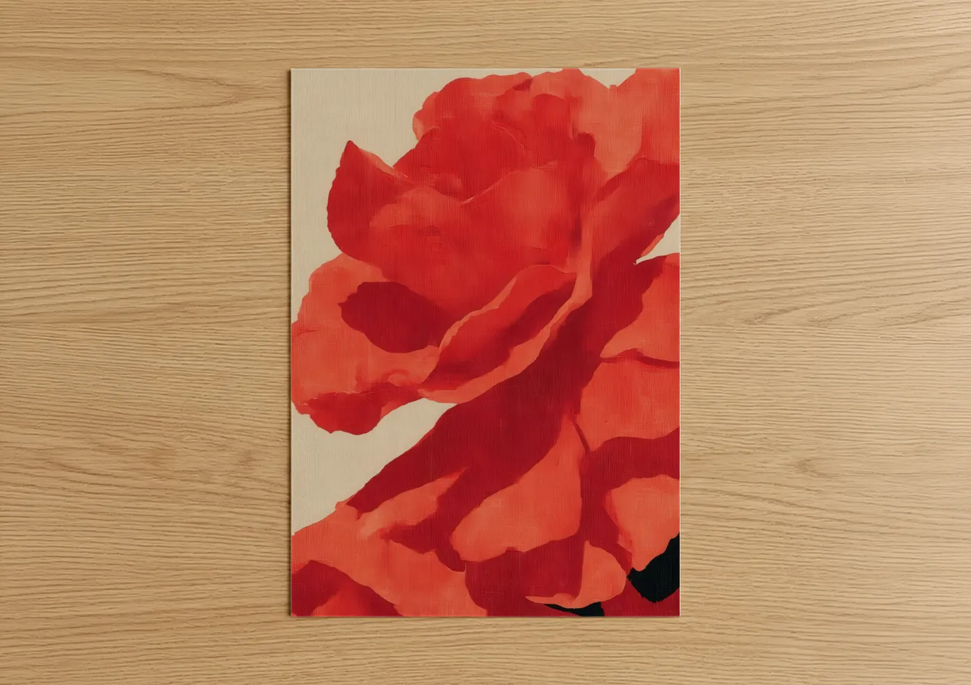 Crimson Flamenco Dance Abstract Wall Art