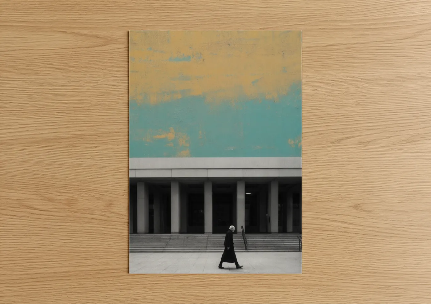 Turquoise Modern Architecture Wall Art