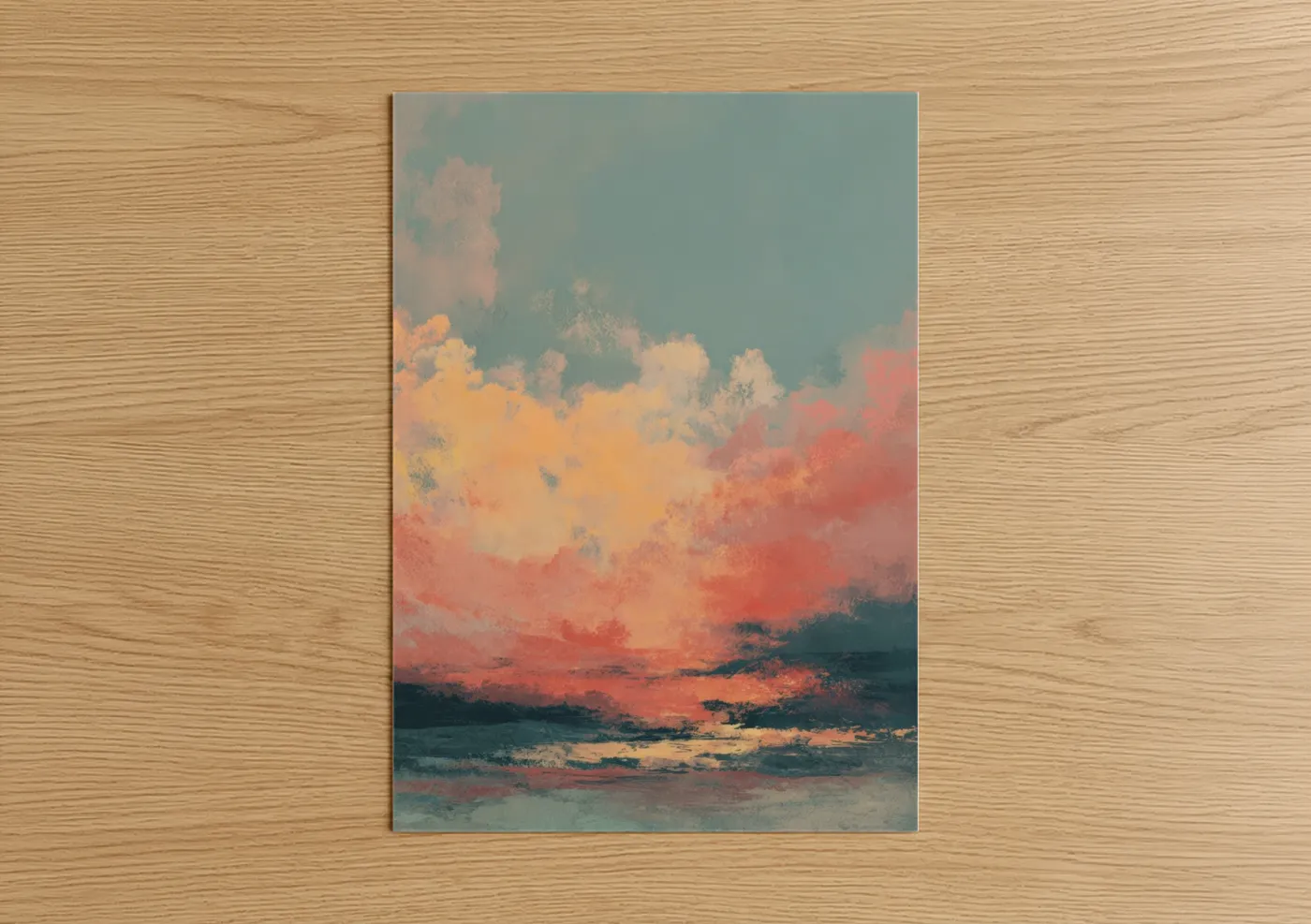 Pastel Morning Sunrise Sky Clouds Wall Art