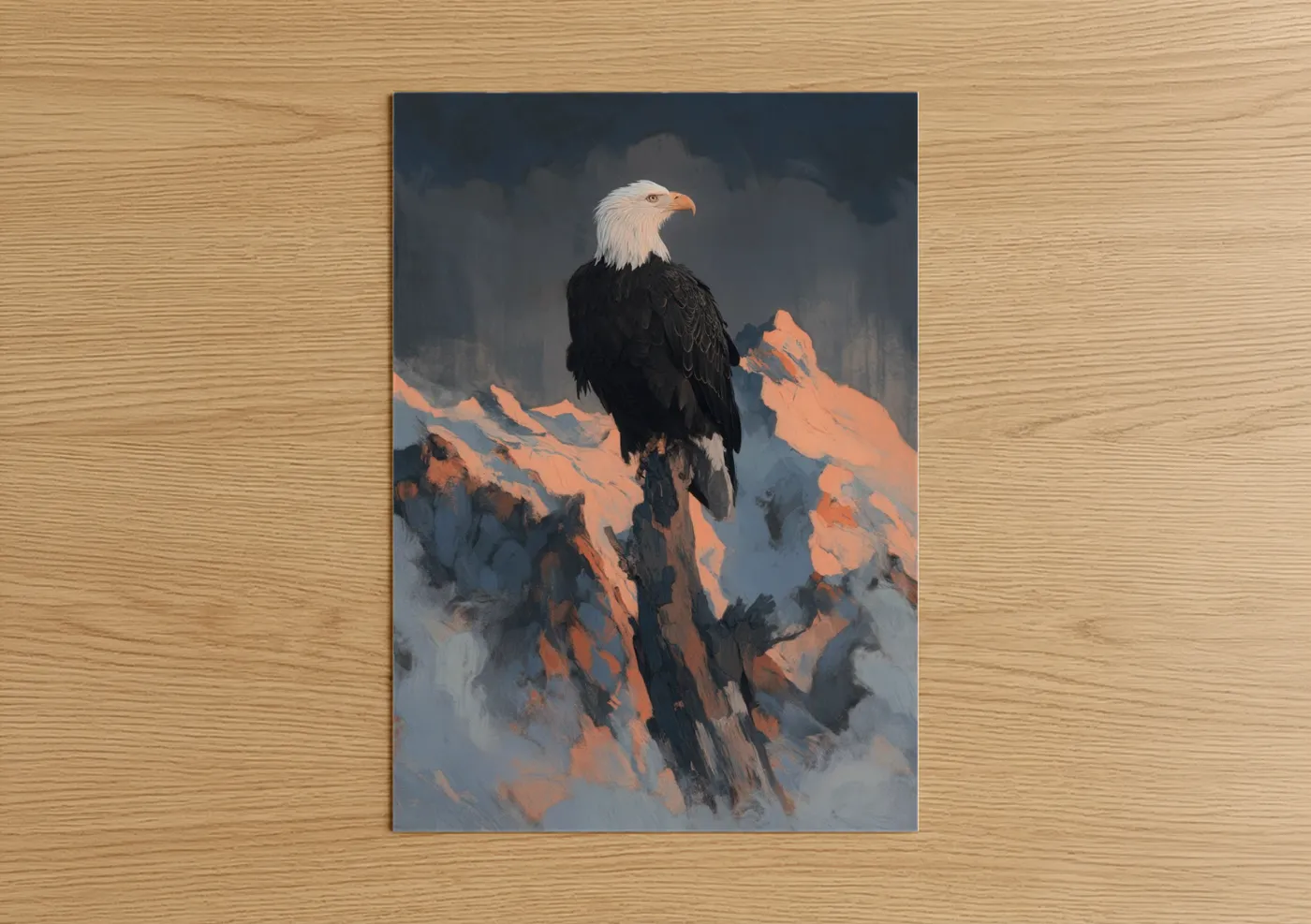 Majestic Eagle Mountain Landscape Wall Art