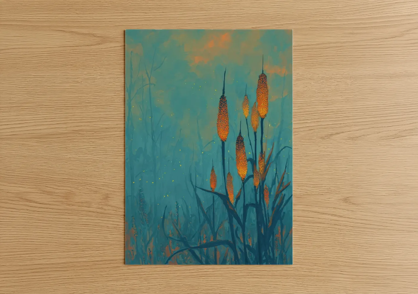 Golden Grain Field Twilight Wall Art